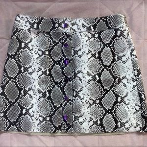 Snake print skirt
